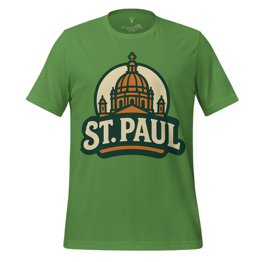 Green St. Paul Graphic T-Shirt by JMK Drip featuring iconic dome and lettering design
